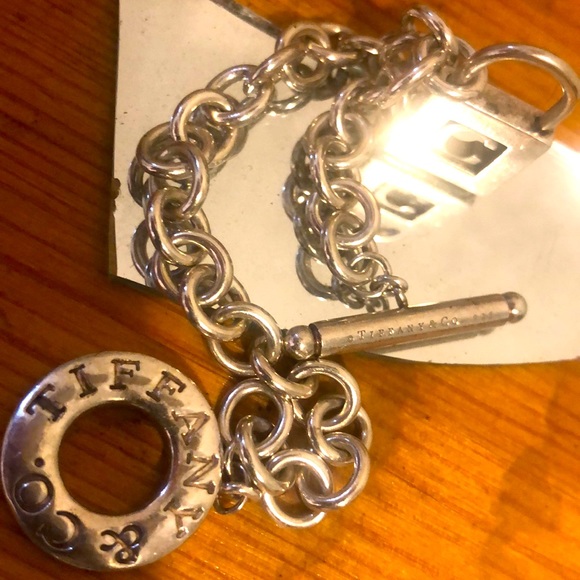 Tiffany & Co Sterling Silver Chain Bracelet. Very Clean, Very Real, for name “C” - Picture 3 of 9